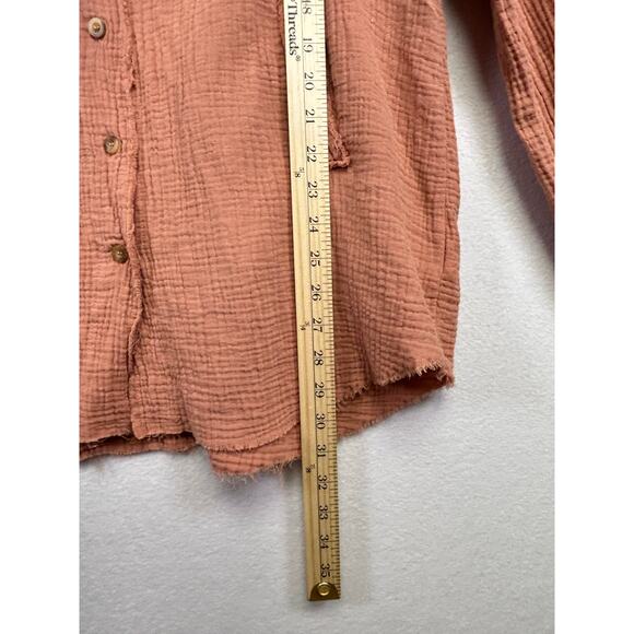 BKE Eased Dusty Rose Textured Tunic Shirt Size Large - Picture 8 of 9